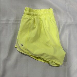 Neon yellow Lululemon shorts